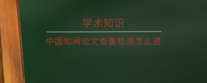 中国知网论文查重检测怎么进