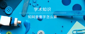 知网查重字怎么算