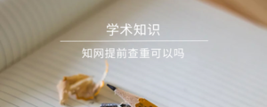 知网提前查重可以吗