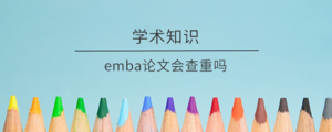 emba论文会查重吗