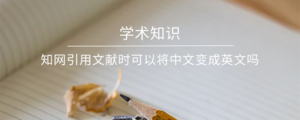 知网引用文献时可以将中文变成英文吗